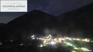 Archived webcam image showing View from Gitsch Mountain towards Weitental on 2 Oct 2026 at 00:53