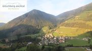 Archived webcam image showing View from Gitsch Mountain towards Weitental on 2 Oct 2026 at 08:53