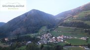 Archived webcam image showing View from Gitsch Mountain towards Weitental on 7 Oct 2026 at 07:30