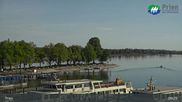 Archived webcam image showing Lake Chiemsee: Prien Pier on 4 May 2026 at 09:02