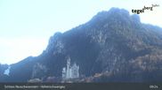 Archived webcam image showing Schwangau - Hohenschwangau Castle on 26 Feb 2026 at 09:56
