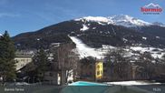 Archiviertes Webcam Bild: Bormio: Blick von der Therme aufs Skigebiet am 26 Feb 2026 um 15:04 Uhr