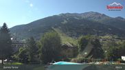 Archiviertes Webcam Bild: Bormio: Blick von der Therme aufs Skigebiet am 12.07.2026 um 09:43 Uhr