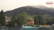 Archiviertes Webcam Bild: Bormio: Blick von der Therme aufs Skigebiet am 27.08.2026 um 15:47 Uhr