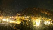 Archived webcam image showing Leukerbad - Webcam Thermal Bath on 11 Oct 2026 at 00:18