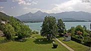 Archived webcam image showing North-East Shore - Lake Faaker See Webcam on 6 Aug 2026 at 14:45