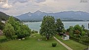 Archived webcam image showing North-East Shore - Lake Faaker See Webcam on 6 Aug 2026 at 16:45