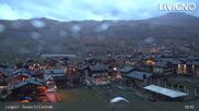 Archived webcam image showing Livigno: Ski School Area and Tagliede Gondola on 21 Oct 2026 at 03:49