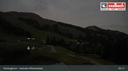 Archived webcam image showing Saalbach: Hochalm Mid-Station – Skicircus Panorama on 2 Oct 2026 at 05:19