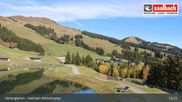 Archived webcam image showing Saalbach: Hochalm Mid-Station – Skicircus Panorama on 19 Oct 2026 at 13:46