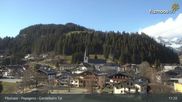 Archived webcam image showing Filzmoos: Papageno Base Station (1057m) on 7 Apr 2026 at 17:44