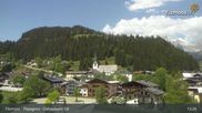 Archived webcam image showing Filzmoos: Papageno Base Station (1057m) on 25 May 2026 at 13:08