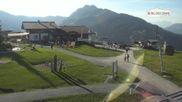 Archived webcam image showing Asitz Kabinenbahn intermediate station on 3 Oct 2026 at 16:47
