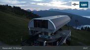 Archived webcam image showing Top Station Grosseckbahn (1950m) on 3 Aug 2026 at 05:00