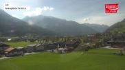 Archived webcam image showing Wildkogel Ski Resort: Top station Frühmesserbahn lift 2150m on 1 Oct 2026 at 12:29