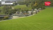 Archived webcam image showing Wildkogel Ski Resort: Top station Frühmesserbahn lift 2150m on 1 Oct 2026 at 14:29