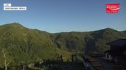Archived webcam image showing Wildkogel Ski Resort - Panorama restaurant at 2100m on 12 Jul 2026 at 07:47