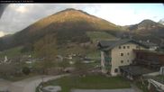 Archived webcam image showing View of the Tennengebirge mountains in St. Martin on 21 Apr 2026 at 07:41