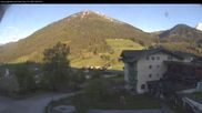Archived webcam image showing View of the Tennengebirge mountains in St. Martin on 18 May 2026 at 07:44