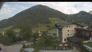 Archived webcam image showing View of the Tennengebirge mountains in St. Martin on 14 Jul 2026 at 07:05
