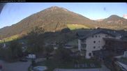 Archived webcam image showing View of the Tennengebirge mountains in St. Martin on 1 Oct 2026 at 08:55