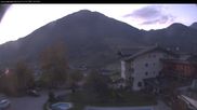 Archived webcam image showing View of the Tennengebirge mountains in St. Martin on 18 Oct 2026 at 18:49