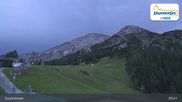 Archived webcam image showing Zauchensee Restaurant Gamskogelhütte on 3 Aug 2026 at 01:40