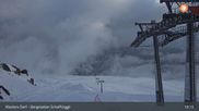 Archived webcam image showing Klosters - Schaffürggli Top Station on 1 Apr 2026 at 19:22