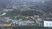 Archived webcam image showing Castelgrande in Bellinzona on 30 Mar 2026 at 08:39