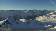Archived webcam image showing St Anton: Valluga mountain on 8 Apr 2026 at 07:01