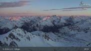 Archived webcam image showing St Anton: Valluga mountain on 24 Apr 2026 at 01:35