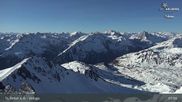 Archived webcam image showing St Anton: Valluga mountain on 24 Apr 2026 at 08:35
