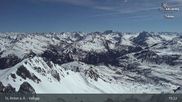 Archived webcam image showing St Anton: Valluga mountain on 24 Apr 2026 at 15:35
