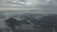 Archived webcam image showing St Anton: Valluga mountain on 6 Aug 2026 at 08:56