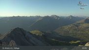 Archived webcam image showing St Anton: Valluga mountain on 15 Aug 2026 at 07:19