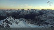 Archived webcam image showing St Anton: Valluga mountain on 27 Oct 2026 at 19:47