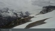 Archived webcam image showing Galzig Top Station - St. Anton on 10 May 2026 at 13:20