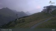 Archived webcam image showing Galzig Top Station - St. Anton on 10 Aug 2026 at 01:34