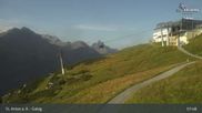 Archived webcam image showing Galzig Top Station - St. Anton on 10 Aug 2026 at 08:34