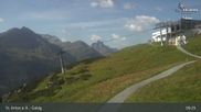 Archived webcam image showing Galzig Top Station - St. Anton on 10 Aug 2026 at 09:34