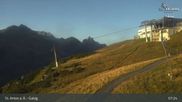 Archived webcam image showing Galzig Top Station - St. Anton on 12 Sep 2026 at 07:02