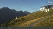 Archived webcam image showing Galzig Top Station - St. Anton on 12 Sep 2026 at 08:02