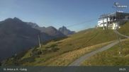 Archived webcam image showing Galzig Top Station - St. Anton on 12 Sep 2026 at 09:02