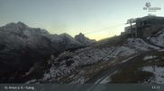 Archived webcam image showing Galzig Top Station - St. Anton on 27 Oct 2026 at 21:53