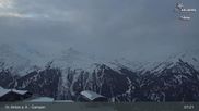 Archived webcam image showing Mountain Restaurant Gampen / Top Station Gampenbahn on 3 Apr 2026 at 07:34