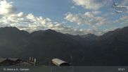 Archived webcam image showing Mountain Restaurant Gampen / Top Station Gampenbahn on 29 Jul 2026 at 07:23
