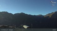 Archived webcam image showing Mountain Restaurant Gampen / Top Station Gampenbahn on 4 Sep 2026 at 08:15