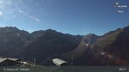 Archived webcam image showing Mountain Restaurant Gampen / Top Station Gampenbahn on 4 Sep 2026 at 09:15