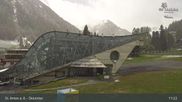 Archived webcam image showing Galzigbahn Base Station (St. Anton) on 12 May 2026 at 11:12