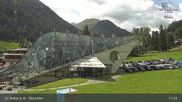 Archived webcam image showing Galzigbahn Base Station (St. Anton) on 23 Jul 2026 at 11:02
